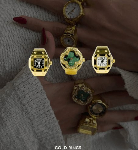 Entdecke unsere funktionalen Ring-Uhren – ein einzigartiges Accessoire, das an jeden Finger passt